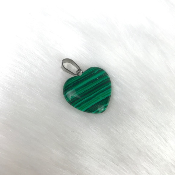 🚫SOLD🚫 NWOT Malachite Heart Shaped Pendant Green - Picture 16 of 16